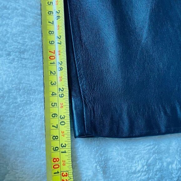 Vintage Y2K Mix It Leather High Waisted Women’s Straight Leg Pants Sz 8 - Picture 5 of 5